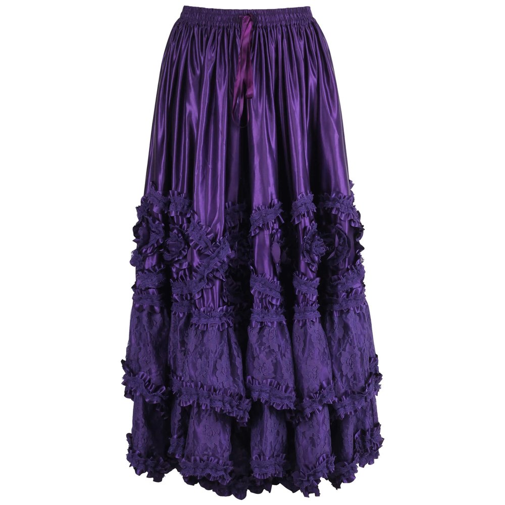 Attitude Corsets - Deonna Rococo Cupcake Lange rok - Paars